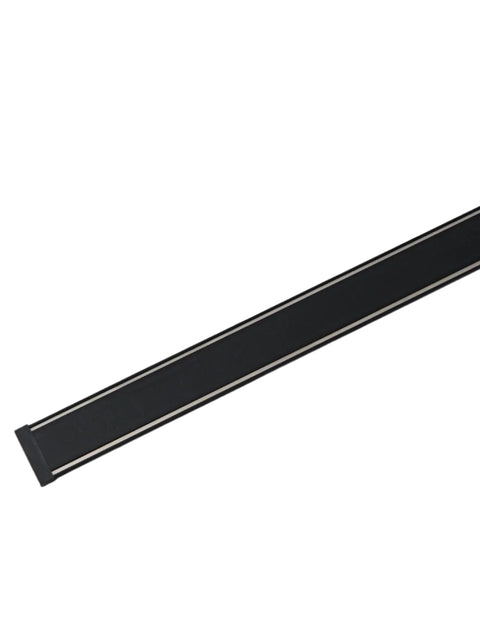 Tatva Lights Ultra-Thin Magnetic Track Channel in premium matte black, ideal for embedding modern linear lights in ceilings and walls. Crafted for minimalistic luxury interiors, this durable and versatile fixture ensures seamless lighting alignment in residential, retail, or office spaces. Elevate your ambient lighting with Tatva Lights' precision-engineered architectural track system.