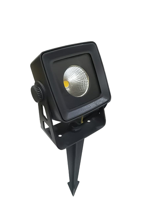 Tatva Lights Vanguard Square Spike Bollard Light – Durable outdoor LED garden spike light with a modern square design, perfect for pathways, landscapes, and lawns.