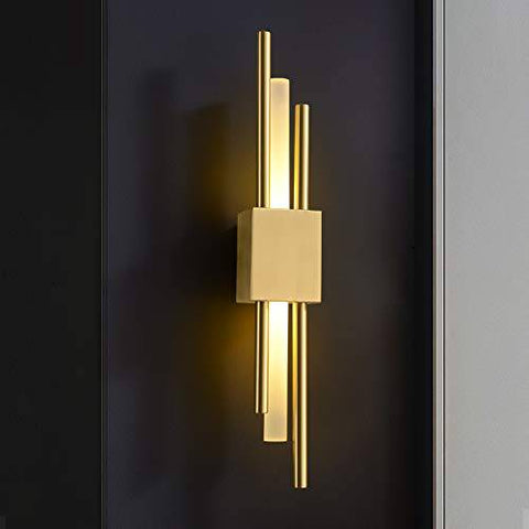 Tatva Lights Verone Gold Tube Wall Light โ Sleek modern wall sconce with a brushed gold finish and tubular design, ideal for accent lighting in hallways, bedrooms, or contemporary interiors.