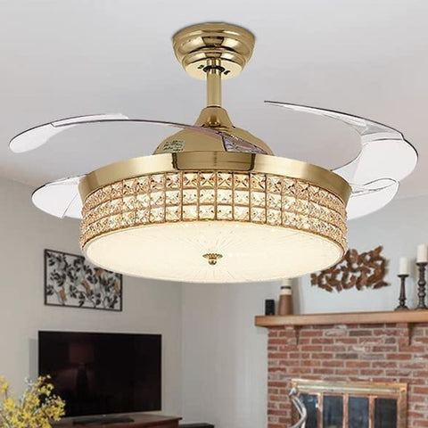 Tatva Lights Whispering Breeze Fandelier – a modern ceiling fan with integrated LED lighting, combining functionality and elegance with sleek blades and a minimalist design, perfect for living rooms, bedrooms, or dining areas.