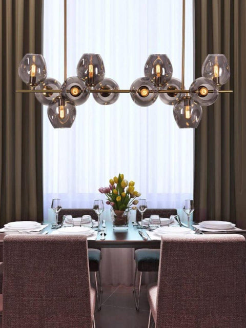 Tatva Lights Citra Dozen Glass Linear Chandelier