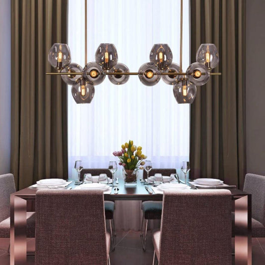 Tatva Lights Citra Dozen Glass Linear Chandelier