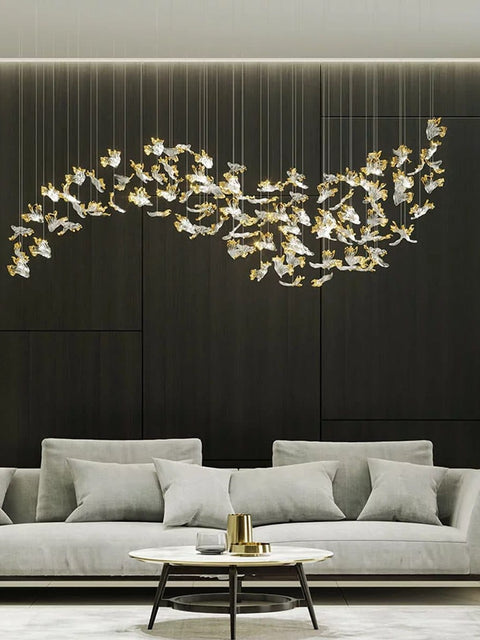 Tatva Lights Colocasia Leaves Chandelier