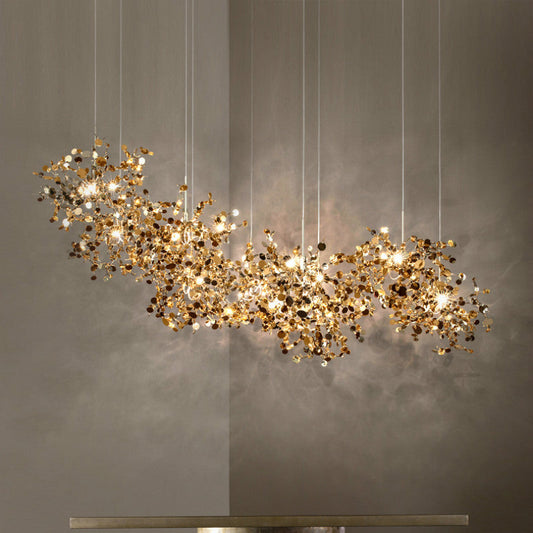 Tatva Lights Gold Modern LED Ring Chandelier