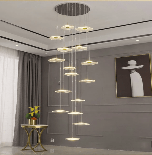 Tatva Lights Jelly Fish Acrylic Long Chandelier