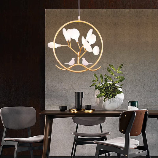 Tatva Lights Solmera Gold Glass Pendant Light