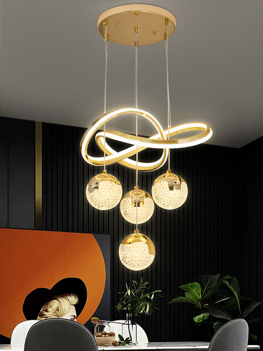 Tatva Lights Luma Petal Dual-Layer Chandelie