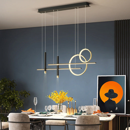 Tatva Lights Elaren Black Modern LED Chandelier