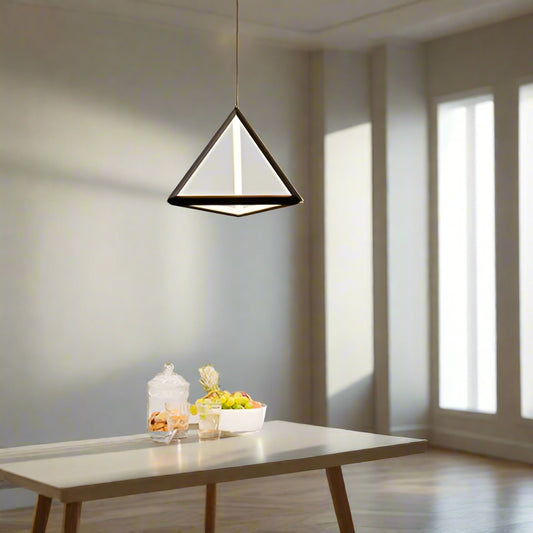 Tatva Lights Cyrden Modern LED Chandelier featuring a dynamic sculptural design with integrated LED strips and a sleek metallic finish—ideal for contemporary living rooms, dining areas, or double-height ceilings.