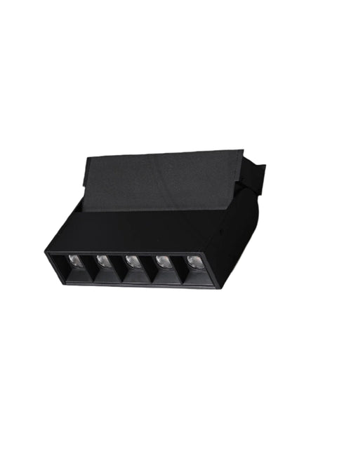Tatva Lights Linear Spot Adjustable Magnetic LED Tracklight – Sleek black ultra-thin design with directional lighting for modern residential, retail, or commercial interiors.
