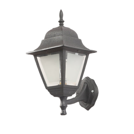 Tatva Lights Elegant MajesGlow black outdoor wall lantern by Tatva Lights, featuring a classic scroll design and durable weather-resistant finish – perfect for patios, balconies, and entrances.