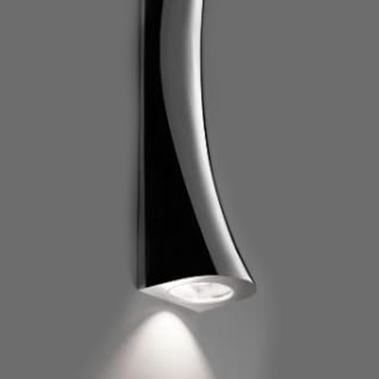 Tatva Lights Modern Elegance 2-Way LED Bedside Wall Light featuring a sleek, curved black body with focused downlighting, perfect for contemporary bedroom interiors.